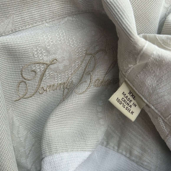 Tommy Bahama Short Sleeve Button Down XXL 100% Silk Textured Floral Print Shirt - Picture 4 of 7